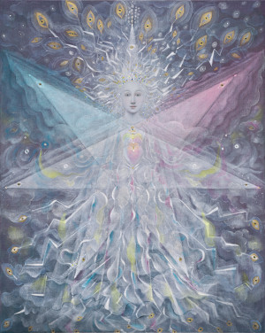 Annael Anelia Pavlova's painting The Angel of Forgiveness after Weinberg's violin sonatas